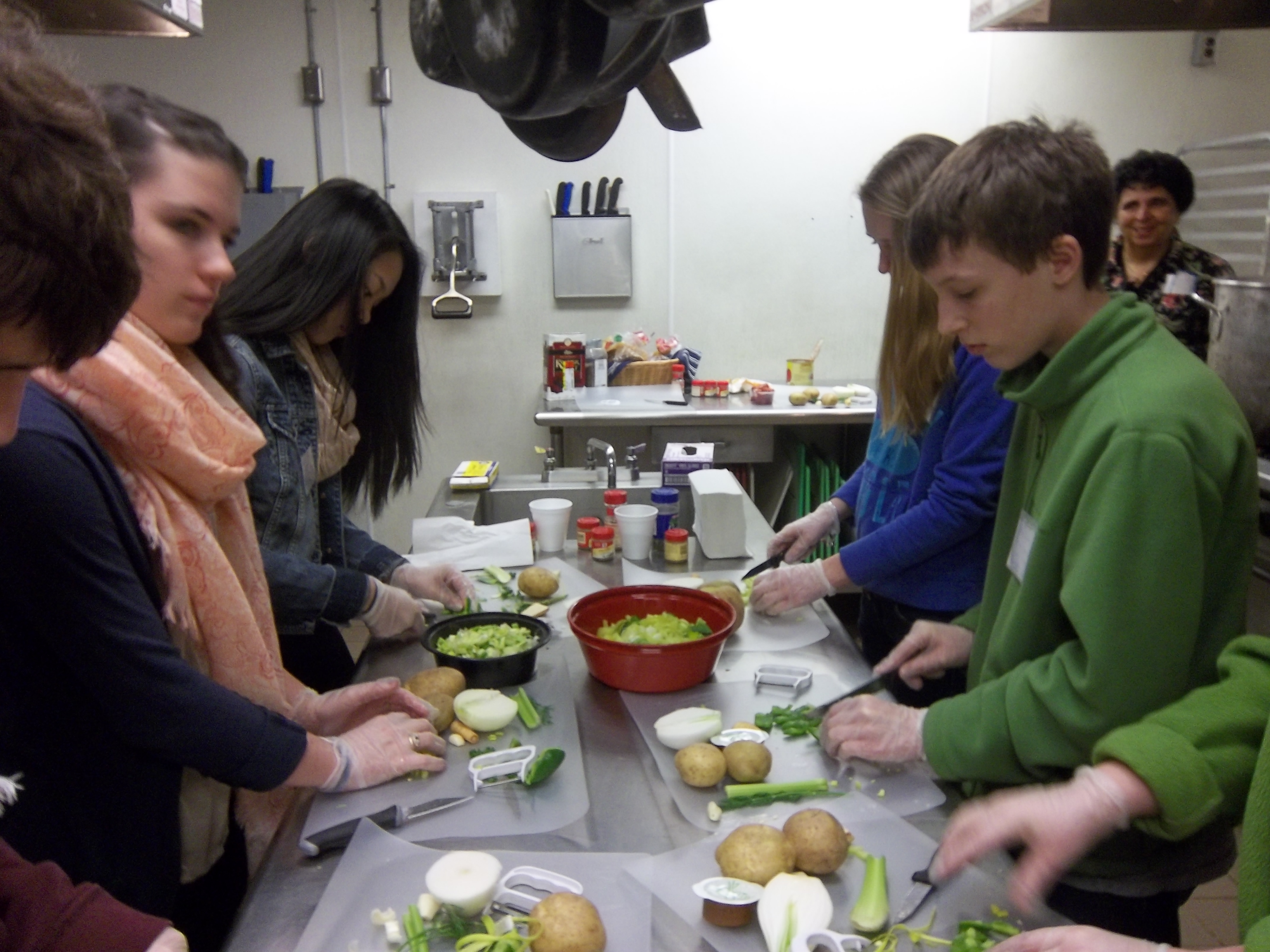 Making vegetable soup