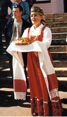 Traditional Greeting with Bread and Salt